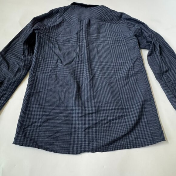Icebreaker Merino Mens S Departure Long Sleeve Button Shirt Wool Checkered Blue - Picture 7 of 10